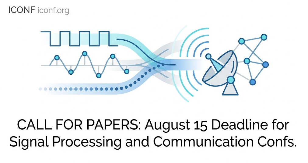 CALL FOR PAPERS August 15 Deadline for Signal Processing and Communication Confs Guide Banner