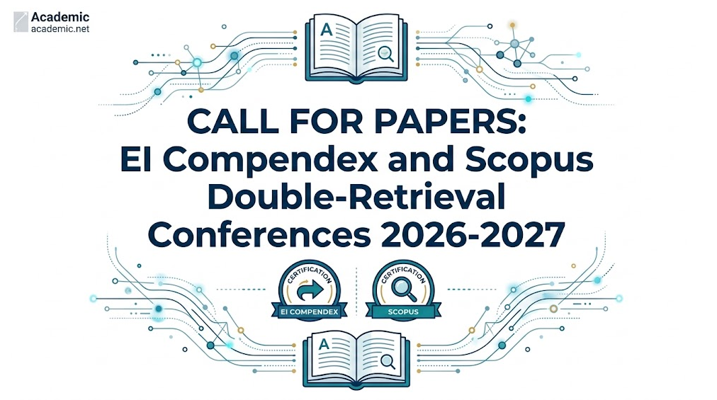 CALL FOR PAPERS EI Compendex and Scopus Double-Retrieval Conferences 2026-2027 Guide Banner