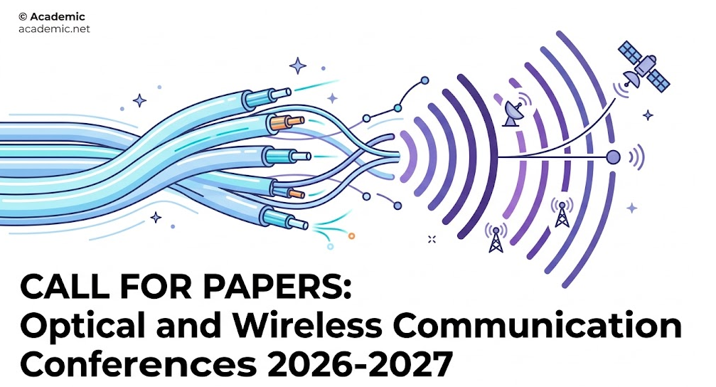 CALL FOR PAPERS Optical and Wireless Communication Conferences 2026-2027 Guide Banner