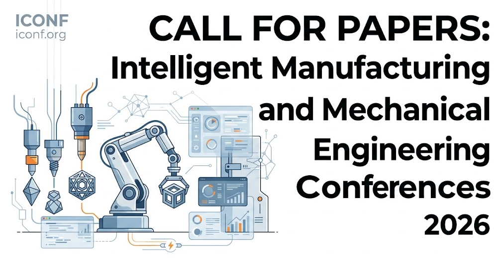 CALL FOR PAPERS Intelligent Manufacturing and Mechanical Engineering Conferences 2026 Guide Banner